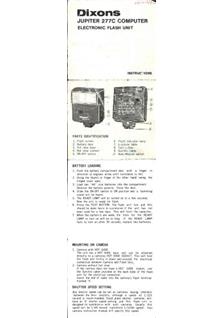 Cinerex 218 manual. Camera Instructions.